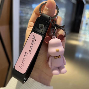Keyring%20Bow%20Tie%20Bear%20silicone%20Rubber%20Metal%20-%20Image%204