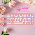 Ajazz 308i Bluetooth Wireless Keyboard Round Keycaps 84 Keys. 