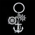 2021 European And American Foreign Trade Jewelry Compass, Rudder, Anchor Key Chain, Friendship Key Chain.