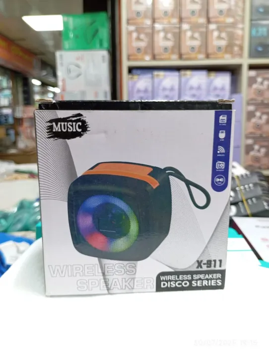 Wireless%20Portable%20Rechargeable%20Mini%20Disco%20Speaker%20X-911%20with%20Bluetooth,%20FM%20Radio,%20AUX,%20TF%20Memory%20Card%20Reader%20and%20USB%20Pen%20Drive%20-%20Image%202