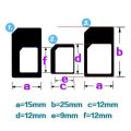 10 Set Nano Micro Mini Standard SIM Card Adapter Kit Set Adapter Tools EM88. 