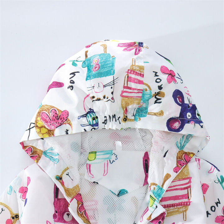 Korean%20Version%20Children's%20Clothing%20Jacket%20Spring%20and%20Autumn%20Season%20Baby%20Children's%20Full%20Print%20Cartoon%20Unicorn%20Jacket%20Girl's%20Sprinter%20Cardigan%20Windproof%20Top%20-%20Image%203