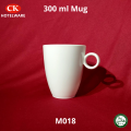 CK Porcelain, 300 ml HQ White Mug (Halal Certified) Mug Cup.