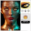 Halloween Exclusive Spirit Eye  Colored Contact Lenses With Regular Contact Lens Kit box.1pair Anime Cosplay Eye Lenses for Men and Women. 