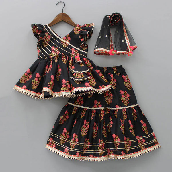 New Stylish Baby Sharara Dress Premium Quality Party Dress Baby Dress for Girls 3-12Yrs