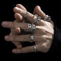7Pcs/set Punk Snake Rings for Women Gothic Spider Men Jewelry Gift Accessories. 
