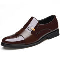 Plus size british men's business ins formal leather shoes invisible inner increase height 6CM men's shoes fashion lazy single shoes to get married.