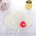 Sagit Baby Kids Girl Summer Floral Flower Straw Visor Sun Hat Beach Hats. 
