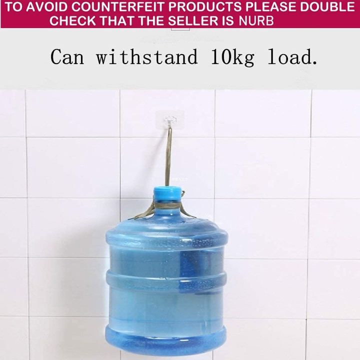 Transparent%20Reusable%20Wall%20Hangers%20Hook%2010KGS/22lb%20Waterproof-10-Pcs%20-%20Image%205