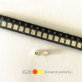 100PCS 3528 Amber+Yellow PLCC-4 Reverse Pole ,617Nm+587Nm , 50MA 2V 0.1W Bicolor SMD LED Lamps Light Beads LAYT67B. 
