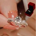 Douyin Kuaishou Internet celebrity imitation moissanite diamond ring imitation diamond women's light luxury niche high-end exquisite ring comparison.