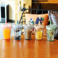 Simple And Transparent Plastic Straw Cup Student And Children's Milk Tea Cup Large Capacity Water Cup Summer Donut Ice Cup. 