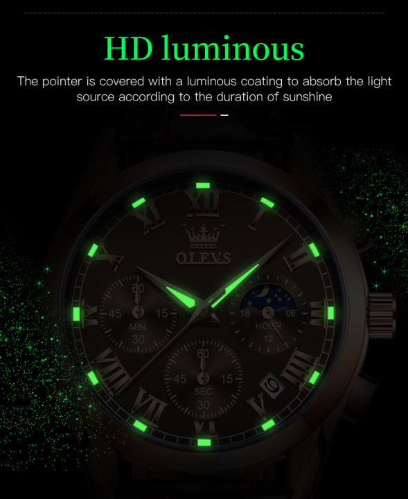 OLEVS%202871%20Watch%20For%20Men%20Waterproof%20Business%20Dress%20Analog%20Quartz%20Calendar%20Wristwatch%20Luxury%20Brand%20Date%20Sport%20Leather%20Luminous%20Clock%20Black%20-%20Image%204