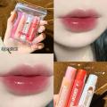 Fruit Lip Balm Set Moisturizing Clear Lip Primer Mask Cute Jelly Tinted Lip Gloss Stick Lighten Lines Vaseline Plump Lips Care. 