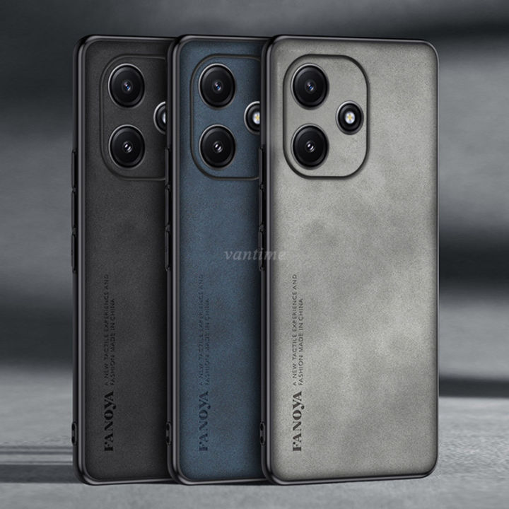 Vantime%20for%20Xiaomi%20Redmi%2012%205G%20/%20POCO%20M6%20Pro%205G%20Case%20Soft%20Pure%20Leather%20Slim%20Matte%20Back%20Cover%20-%20Image%205