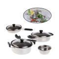 NYT 20Pcs Mini Stainless Steel Pots Pans Cookware Miniature Toy Pretend Play Gift For Kid. 