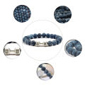 Black Weathered Wristband Adjustable Barcelets For Women Men Beads Bracelet Dumbbell Mens Fashion Yoga Jewelry Original Bangles.