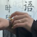 Special-Interest Design Minimalist Style a Open-End Pearl Ring Female ins Wind Affordable Luxury Fashion Simple Ring.