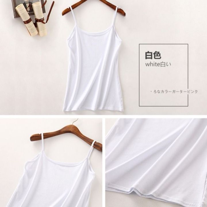 Women's%20Small%20Sling%20Vest%20Women's%20Outer%20Wear%20Slim-Fit%20Anti-Exposure%20Small%20Short%20Black%20and%20White%20Female%20Student%20Slimming%20Inner%20-%20Image%202