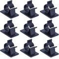 10Pcs Set Self Adhesive Cable Cords Organizer Clips / Desk Top Cable Wire Holders / Cable Line Management Tools / Wire Tie. 