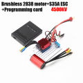 S2838 2838 3200kv 3600kv 3800kv 4500kv Brushless Motor & 35a Brushless Esc For 1/14 1/16 Hsp/xas/wltoys Rc Car Truck color:3200KV. 