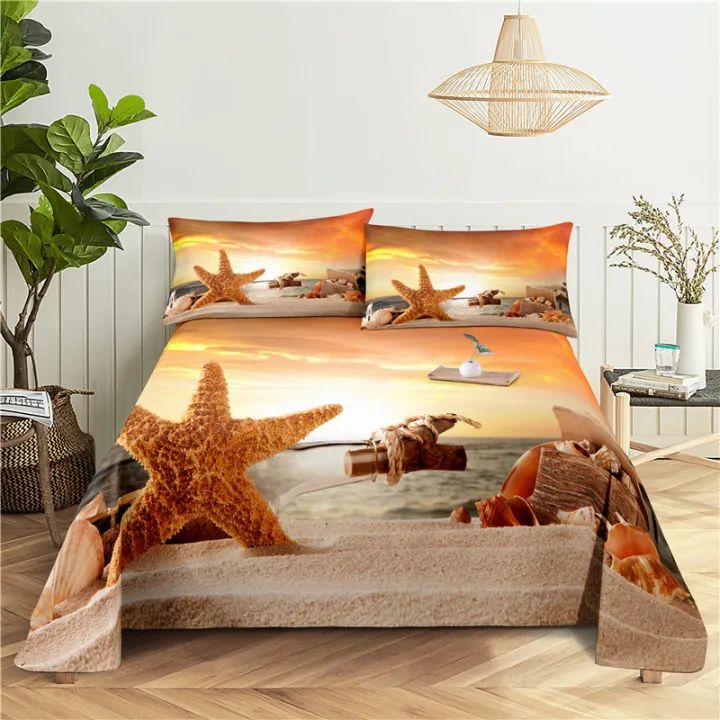 Sandy%20Beach%20Bedding%20Sheet%20Home%20Digital%20Printing%20Polyester%20Bed%20Flat%20Sheet%20With%20Pillowcase%20Print%20Bed%20Sheet%20-%20Image%206