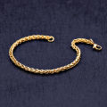 【Daily Necessities For Anyone Store】New Stainless Steel Plated Chain Bracelet Fashion Jewelry For Women and Men Wedding Birthday Party Gift 4/5/6MM. 