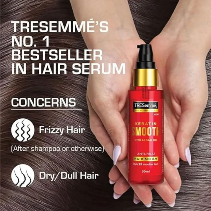 Tresemme%20Hair%20Serum%20Keratin%20Smooth%20Anti-frizz%20With%20Argan%20Oil%2050ml%20-%20Image%202