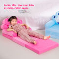 Toddler Chair Couch Lovely Cartoon Durable Flip Open Couch Sleeper Attract Attention Triple Folding for Kids for Reading. 