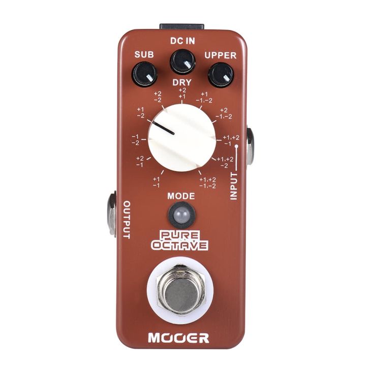 MOOER PURE OCTAVE Mini Octave Guitar Effect Pedal 11 Octave Modes True Bypass Full Metal hell
