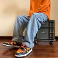 Wide Leg Cargo Pants Autumn New Streetwear Baggy Hip Hop Jeans Big Pockets Men Korean Fashion Loose Straight Male Clothing Blue. 