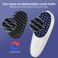 Electric Wireless Massage Comb Red Blue Light Therapy Hair Growth Vibration Head Scalp Massager Anti Hair Loss with Replace Comb.
