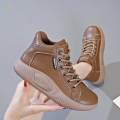 Women Casual Shoes Athletic Sneakers Ankle Booties Nonslip Breathable Lace up Shoes for Running Trekking Autumn Spring Outdoor Ladies Girls , 37Yards Brown.