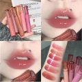 Waterproof Mirror Jelly Lip Glaze Water-light Lip Gloss Long Lasting Moisturising Glossy Red Tint Lips Makeup Cosmetics. 