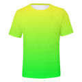 Neon T-shirt men/women Summer Green T shirt boy/girl solid Colour tops rainbow streetwear tee Colourful 3D printed kids shirt. 