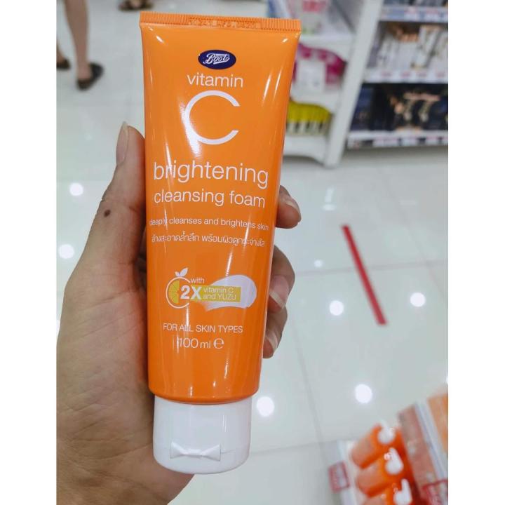 Boots Vitamin C Brightening Cleansing Foam 100ml - Face Wash