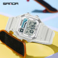 Sanda Trendy Small Square Multi functional Fashion Watch Waterproof Men's Watch Gift SD6196-4.