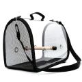 Lightweight Bird Carrier Cage Transparent Clear PVC Breathable Parrots Travel Bag. 