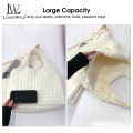 LouisWill Women Cloud Bubble Shoulder Bag Soft Tote Bag Casual Book Bags Handbags Pleated Bubble High Capacity Shoulder Bag / Handbag.