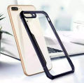 For Iphone 7 Plus / Iphone 8 Plus Mobile Cover Edge-Reinforced Shockproof Cushion Back Clear Hybrid Transparent Hard Cover Casing. 