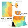 (COD Available)For Samsung Galaxy Tab А9 Watercolor Pattern Flip Leather Case.