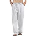 Men'S Linen Trousers  Fashionable And Simple Linen Casual Loose Pants High Quality All-Match Trendycket Trousers. 