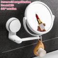 360° Swivel Folding Cosmetic Mirror No Punch Magnifying Mirror Bathroom Mirror Wall Mounted Shaving Mirror HD Cosmetic Mirror. 