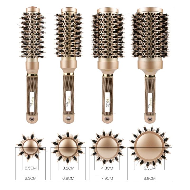 4 Sizes Professional Salon Styling Tools Round Hair Comb Hairdressing Curling Hair Brushes Comb Ceramic Barrel Comb