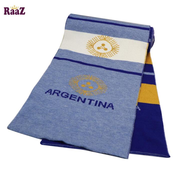 Argentina Football Knitted Logo Scarf Premium Fan Muffler - Maflar For Men