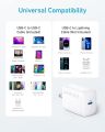 Anker 30W USB-C Charger, Anker 312 Charger with Compact and Foldable Design, High-Speed Fast Charging for iPhone 14/13/12 Series, Samsung S23, MacBook Air, iPad Pro, & More 5 ft USB C Cable Included.