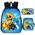 Kawaii Cartoon Mikecrack Backpacks Anime Compadretes Schoolbag Children Bookbag 3Pcs/Set Students School Bag Los Compas Mochila.