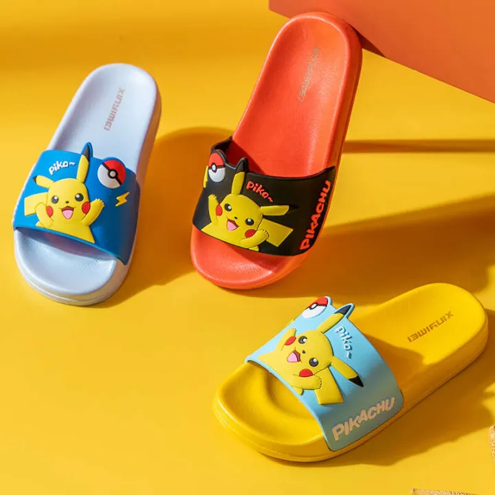 2021%20Pikachu%20Children's%20Cartoon%20Cute%20Boys%20and%20Girls%20Baby%20Home%20Bathroom%20Anti%20slip%20Slippers%20-%20Image%204