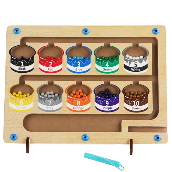 Magnetic%20Color%20Number%20Maze%20Wooden%20Color%20Matching%20Counting%20Puzzle%20Board%20Concentration%20Training%20Educational%20Toys%20-%20Image%208