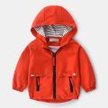 Boys Spring Autumn Coats Kids Jackets Toddler Hooded Windbreaker With Pocket Children Zipper Outerwear Baby Clothes 2-7 Years.